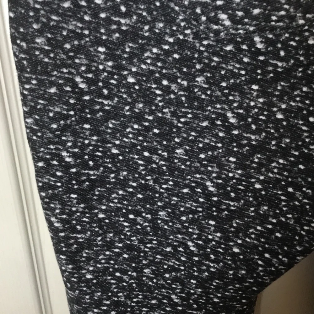 Michael Kors Black & White Stretchy Pull-on Speckled Pants - L